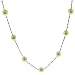 

14k Yellow Gold Dyed Golden Freshwater Cultured Pearl "Tin-Cup" Necklace, 18"
