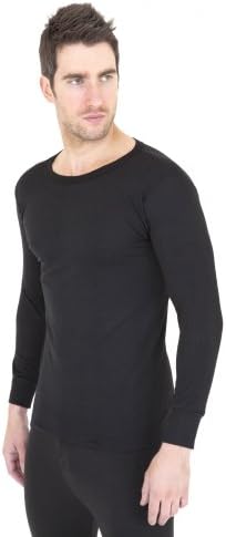 FLOSO® Mens Thermal Underwear Long Sleeve Vest Top (Viscose Premium Range)