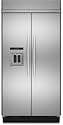 KitchenAid Architect Series II KSSC48QTS 48" Built-In Side-By-Side Refrigerator with In-Door-Ice Dispensing System &amp; LCD Dispenser Display: Stainless Steel/Architect II Style Handles