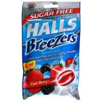 Halls Fruit Breezers Sugar Free with Cool Berry - 20 Drops 312546632233
