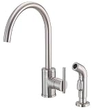 Danze Parma Single-Handle Kitchen Faucet with Sprayer, Stainless Steel #D405058SS