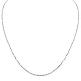 14k White Gold 1.5mm Rolo Chain Necklace, 18