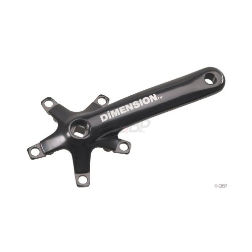 Dimension 175mm Cross Crank Arm Set 110/74 Black. Includes Bolts