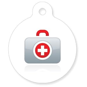 Medical Tags - Cerebral Palsy - White Cross Symbol by Medical Tag Art