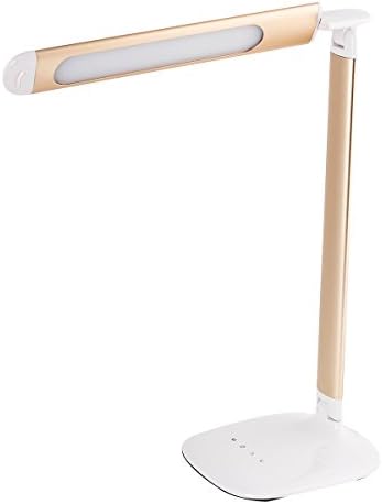 Super Bright Adjustable Angle Aluminum Lights / Eye Protection /Multi-function Foldable Desk Light Lamp / Night Light With Touch Switch ---Golden