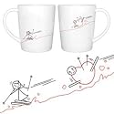 BoldLoft "Fallen for You" Couple Coffee Mugs-Romantic Valentines Gifts for Couples,Cute Valentines Day Gift Ideas,Good Couple Gifts for Valentines,Romantic Anniversary Gifts