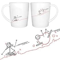 BoldLoft "Fallen for You" Couple Coffee Mugs-Romantic Valentines Gifts for Couples,Cute Valentines Day Gift Ideas,Good Couple Gifts for Valentines,Romantic Anniversary Gifts