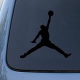MICHAEL JORDAN AIR - 5.5" BLACK - Vinyl Car Decal Sticker