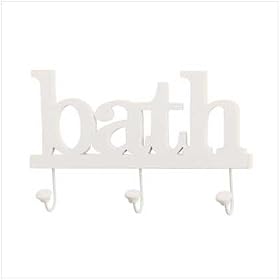 <b>Bath Spelled Out Towel Hanger - 3 Hooks</b>