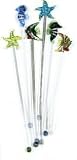 Art Glass Sealife Swizzle Sticks