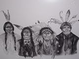 4 Chiefs, Drawing by Josh Whitebird, Limited Edition Print