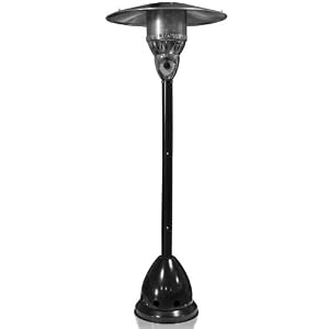 Garden Sun GS4150NGBK 41,000 BTU Floor Standing Natural Gas Powered Outdoor Patio Heater With Push Button Ignition - Black