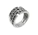 925 sterling silver 3 row bronze marcasite ring