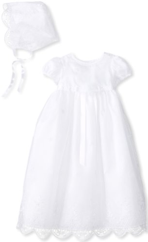 Picture Perfect Baby-Girls Newborn Organza Scalloped Edge Christening Dress