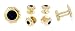 Gold plated and enamel cufflinks and shirt stud set with presentation box