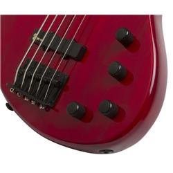 Tobias Toby Deluxe V Electric Bass (5-String) (Transparent Red, with Black Hardware)