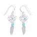 Southwest Dreamcatcher Earrrings with Sterling Silver and Turquoise or Blue Lapis