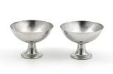 2-Pc Stainless Steel Parlor Sundae Ice Cream Bowl Set- Fine StainlessLUX Serveware for Your Home