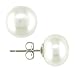 Sterling Silver Freshwater Cultured Button Pearl, Stud Earring