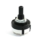 uxcell ロータリースイッチ　3P4T 3ポール 4ポジション 6mmシャフト直径