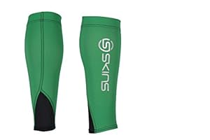 SKINS Unisex Essentials Compression MX Calf Tights, Green/Black, Medium
