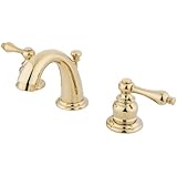 Kingston Brass KB912AL Victorian Mini Widespread Lavatory Faucet with Brass Pop-Up, Polished Brass