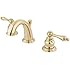 Kingston Brass KB912AL Victorian Mini Widespread Lavatory Faucet with Brass Pop-Up, Polished Brass