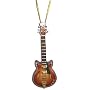 Miniature Hoffner Bass Guitar Christmas Ornament Brown Burst 4"