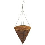 Gardman R412 Cone Shaped Grower Basket with Liner and Rigid Hanger
