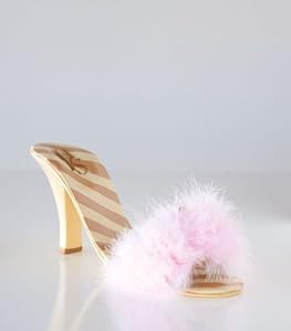 Pink Fur High Heel Bottle Holder