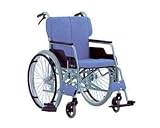 松永製作所 REMシリーズ REM-1 ALL抗菌スイングアウト車いす 自走型 標準クッション仕様 ブルー 座幅42cm 前座高42cm