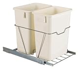 Whitney Design C1212-1 Sliding Trash Can Double 32 Quart Wastebasket