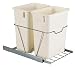Kitchen & Housewares : Whitney Design C1212-1 Sliding Trash Can Double 32 Quart Wastebasket