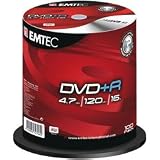 Emtec EKOVPR4710016CB 16x Write-Once DVD+R - 100 Disc Spindle