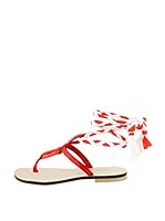 Dolceamore Chanclas al dedo (Naranja / Blanco)