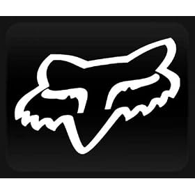 Fox Racing White Sticker Decal