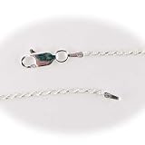1.5mm Diamond Cut Rope Sterling Silver Nickel Free Chain Necklace Italy 16 Inch