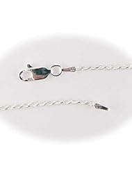 1.5mm Diamond Cut Rope Sterling Silver Nickel Free Chain Necklace Italy