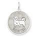 shih_tzu28shih tzu - Sterling Silver Shih Tzu Disc Charm QC2707