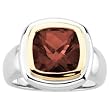 14K Two-Tone Gold Mozambique Garnet Ring