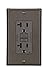 Leviton N7899 20-Amp 125-Volt SmartLock Pro Slim Non-Tamper-Resistant Duplex GFCI Receptacle, Brown