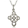 Pretty Celtic Circle Knot Cross Pendant in Solid Sterling Silver