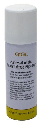 Gigi Anesthetic Numbing Spray 1.5 oz. (3-Pack) with Free Nail File
