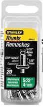 Stanley PAA54 20-Pack 5/32-Inch x 1/4-Inch Aluminum Rivets