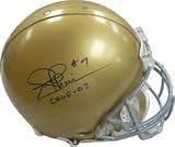 Joe Theismann signed Notre Dame Authentic Helmet CHOF03 light sig