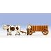 16704 WAGON W/2 OXEN/FIGURE HO