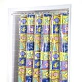 Mosaic Vinyl Shower Curtain - Blue