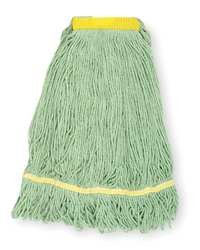 Tough Guy 1NNW9 Wet Mop, Recycled, Green, Sz Large