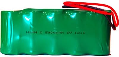 6 Volt 5000 Mah Nimh Rechargeable Battery Pack W/ Leads