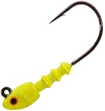 Bomber Saltwater Grade Shad-Head Jig - Chartreuse - 1/2 oz